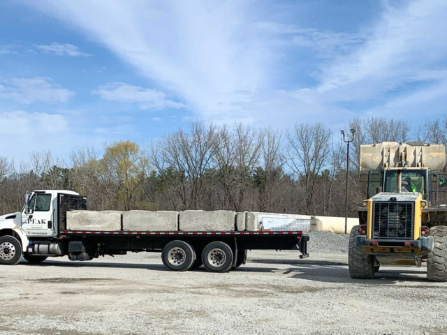 Blocks ready for delivery